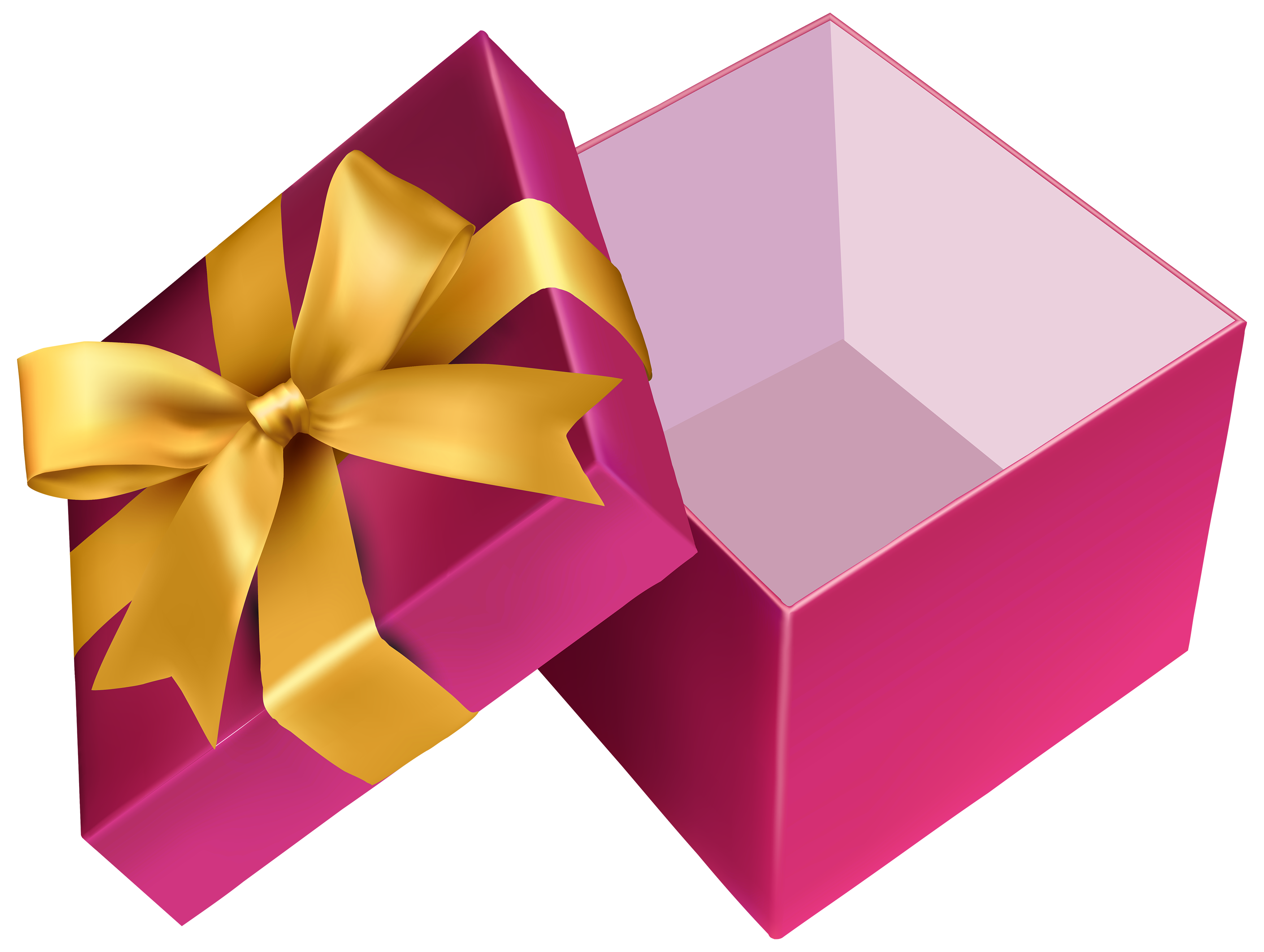 Pink open gift.