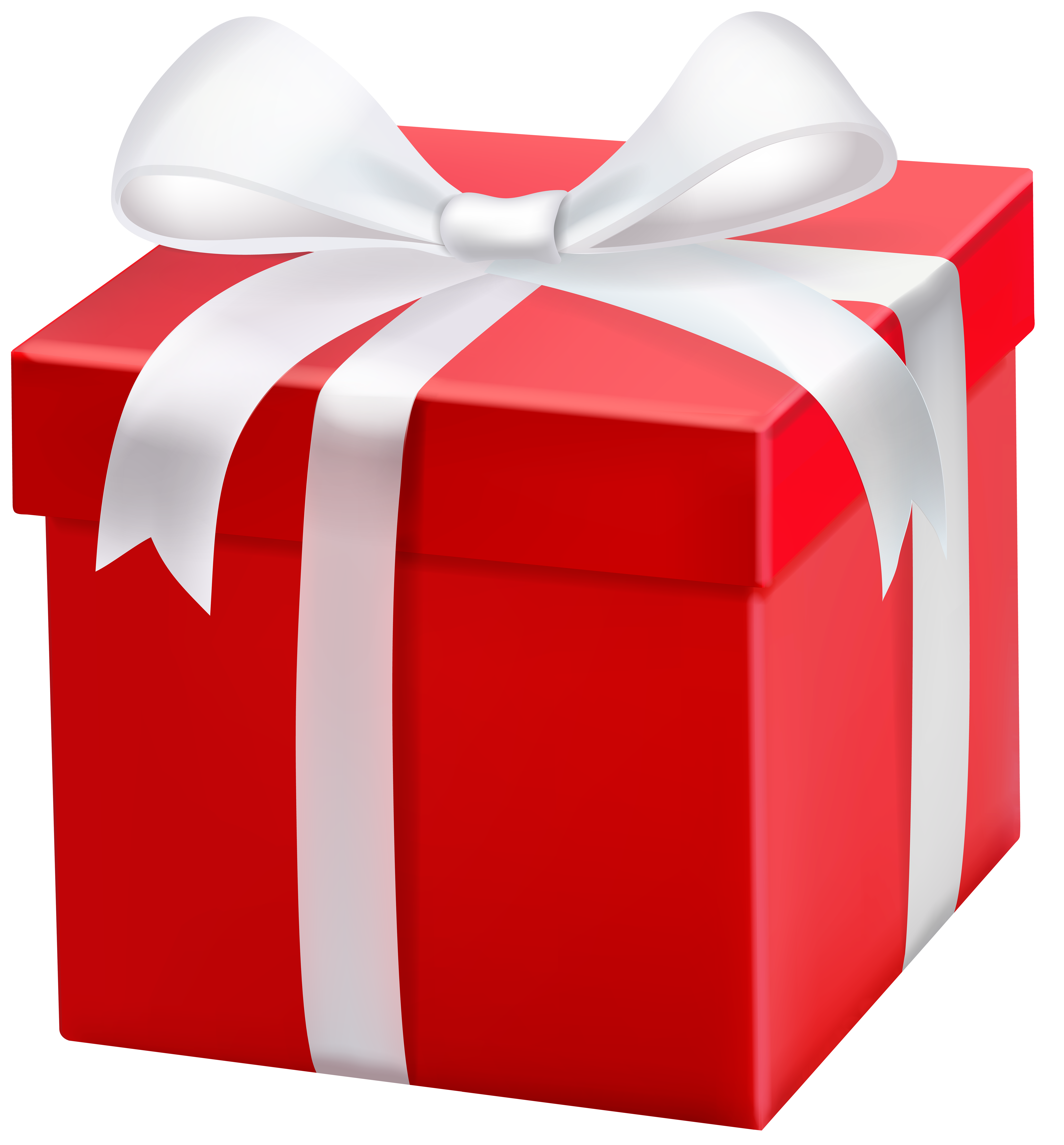 Red Gift Box Transparent Clip Art Image