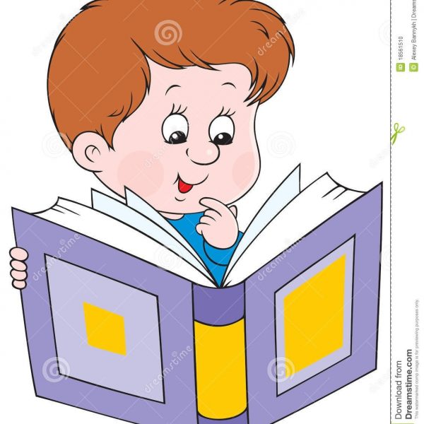 Reading Boy Stock Vector