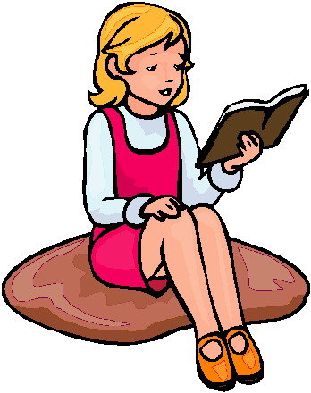 Free Girl Reading A Book Clipart, Download Free Clip Art
