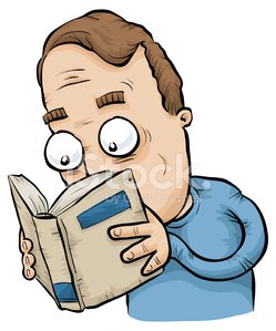 Man Reading Book Clipart Image