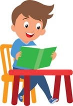 Clipart Student Reading Tn Boy Student Sitting At Desk