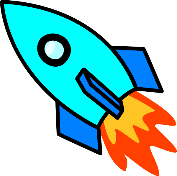 Rocketship clipart blue rocket, Rocketship blue rocket
