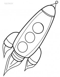 Rocket ship coloring.