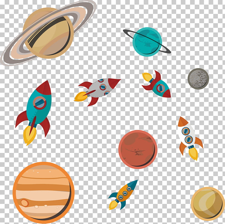Paper Outer space Rocket Illustration, Planet spaceship PNG