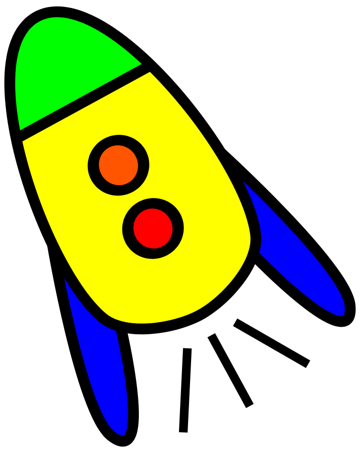 Very simple rocket clipart vector free cliparts and others