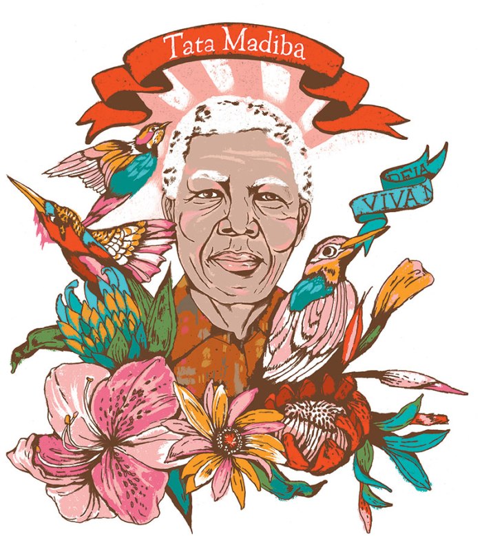 Portrait of Nelson Mandela by Kim Rosen