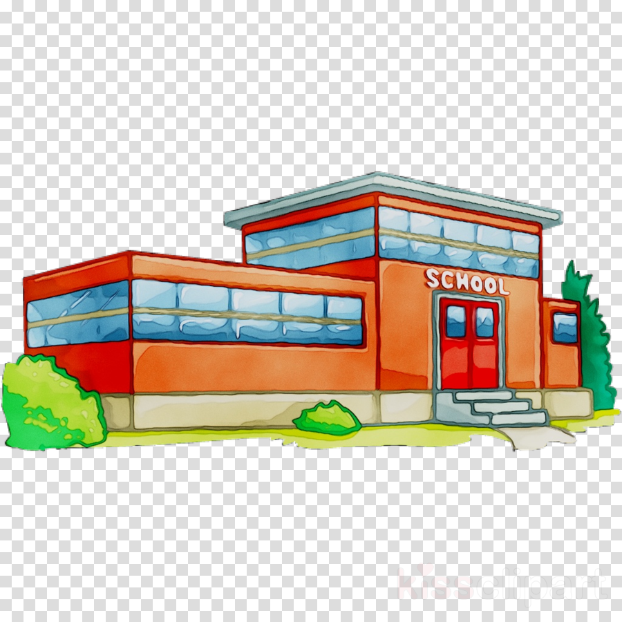 School Building Cartoon clipart