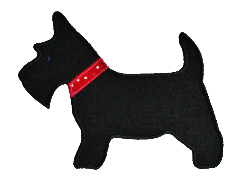 Scottish Terrier Appliqu  Machine embroidery Dog breed