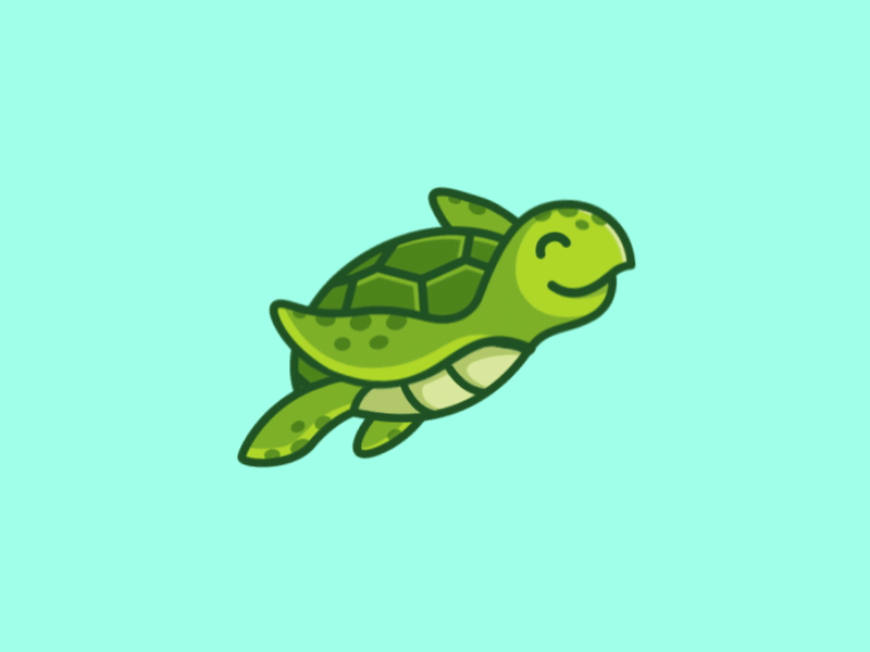 Sea turtle animation.