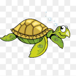 Sea turtle cartoon.