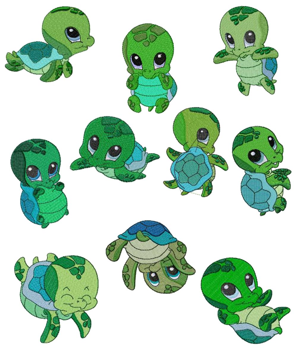 Cute Baby Sea Turtle Clip Art free image