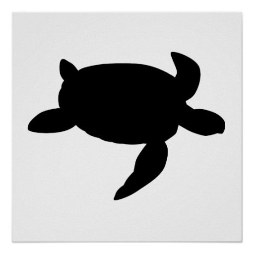 Sea Turtle Silhouette Posters