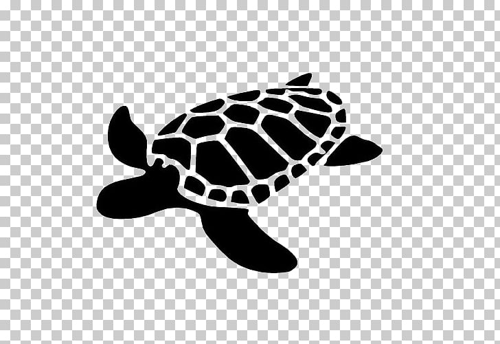 Sea turtle Decal Silhouette Stencil, turtle, black