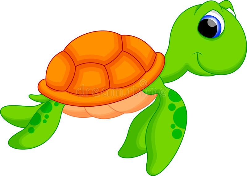 Sea turtle cartoon.