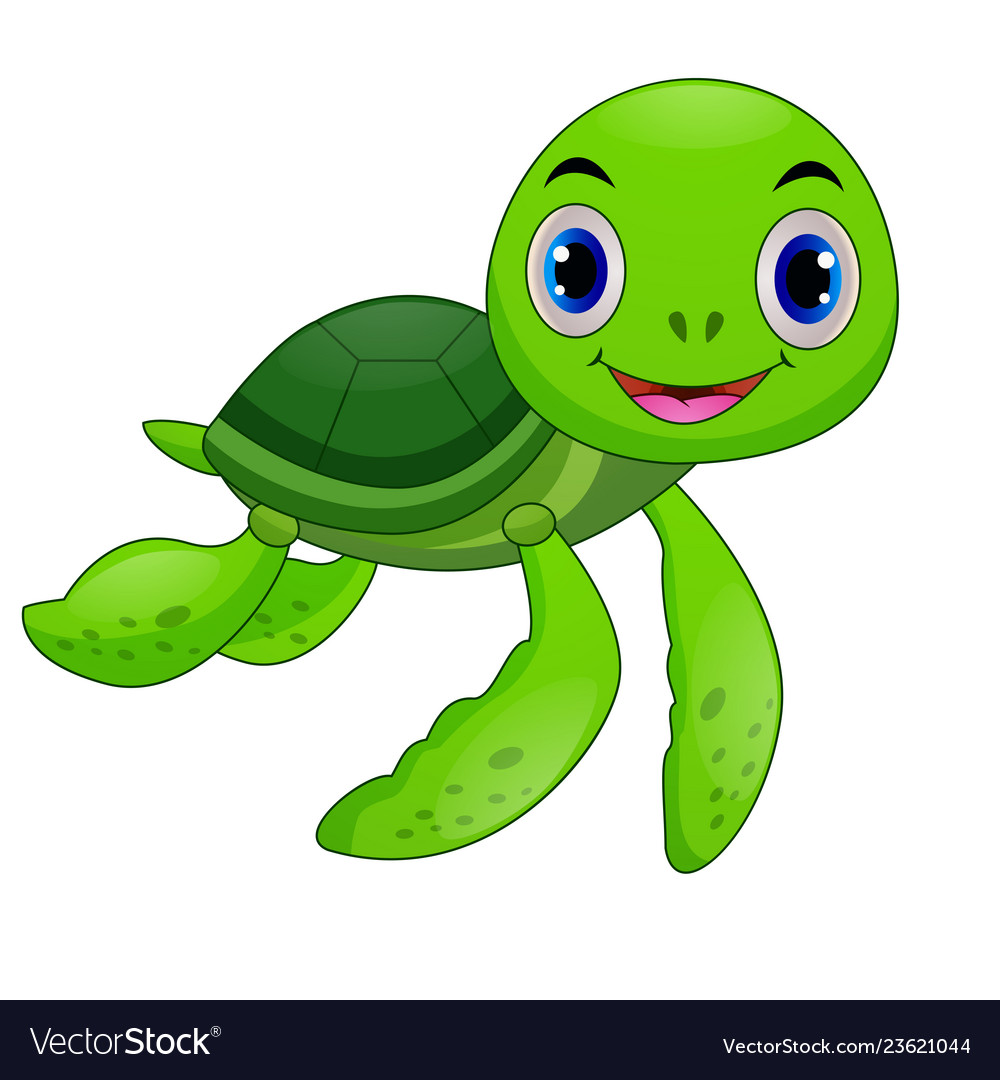 Baby sea turtle cartoon