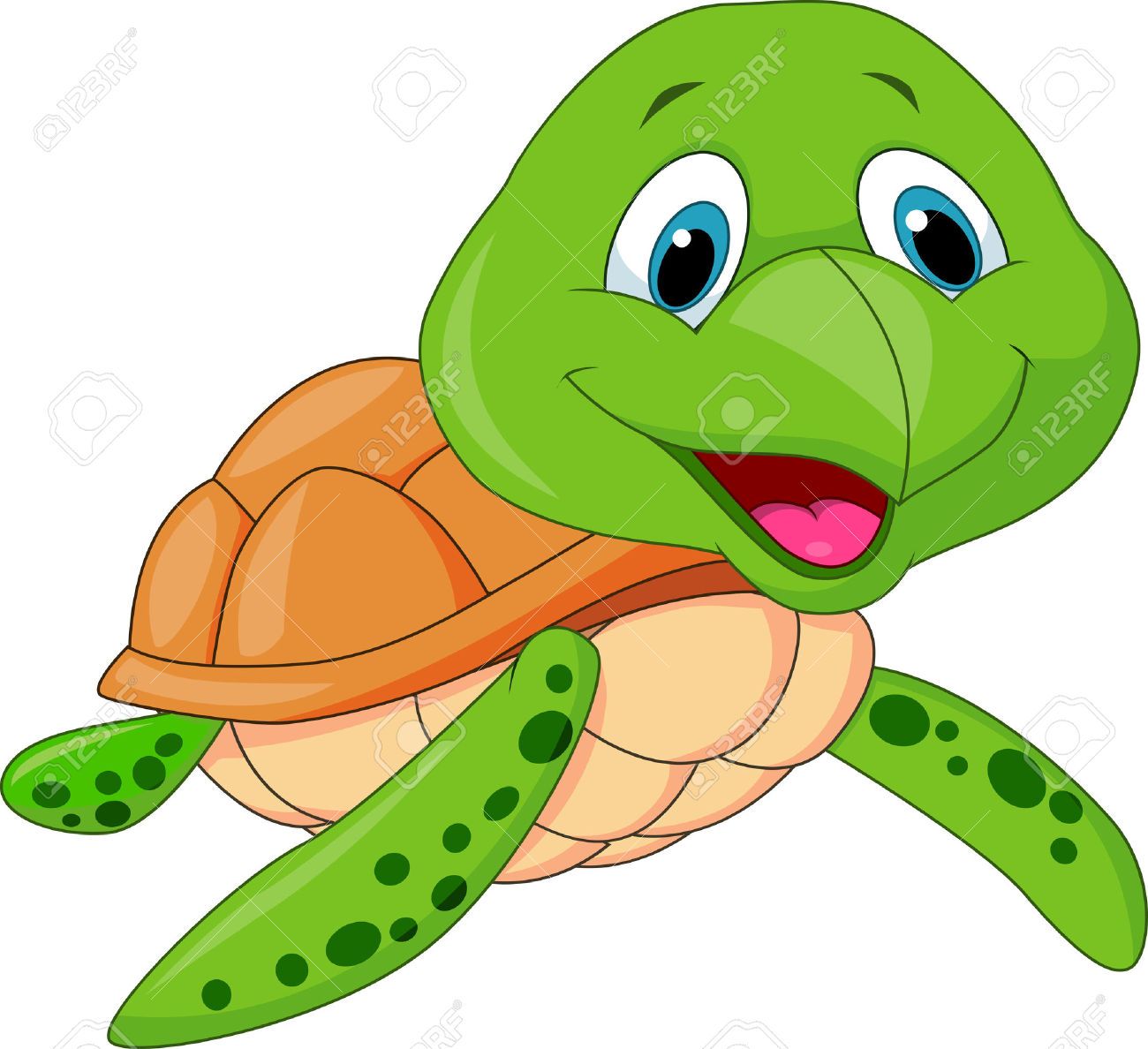 clipart sea turtle cartoon