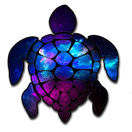 Sea Turtle Galaxy Outer Space Moon Stars Space Gas Turtle Sticker Large