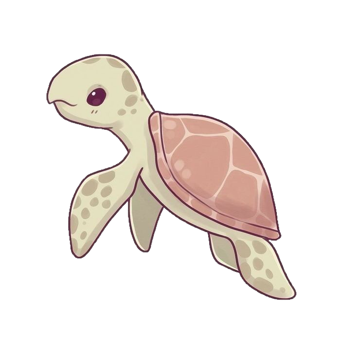clipart sea turtle kawaii