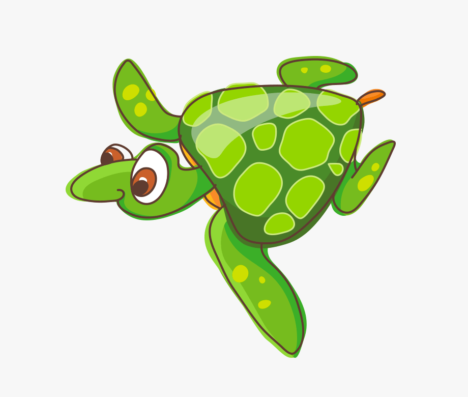 Clipart turtle underwater.