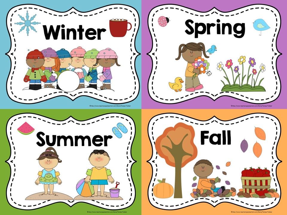 clipart seasons kindergarten