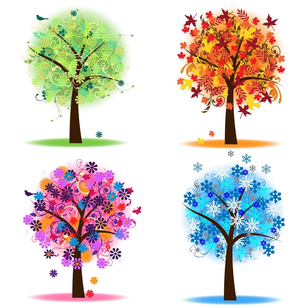 Four seasons trees.