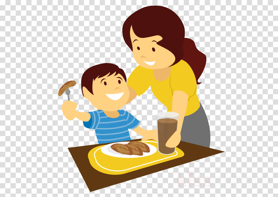 Cartoon sharing child clip art meal clipart