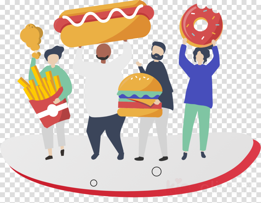 Clip art sharing conversation fast food junk food clipart