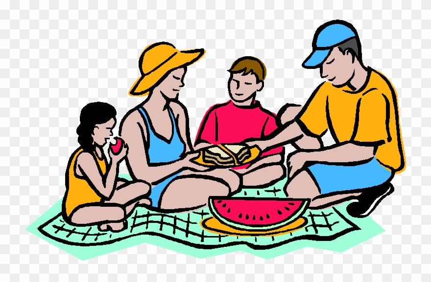 Vector family picnic.