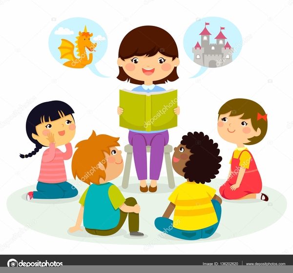 Clipart Children Listening To A Story