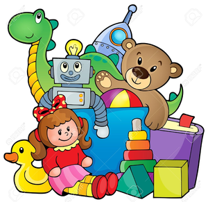 Kids Sharing Toys Clipart
