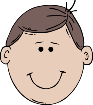 Boy face smile vector clip art