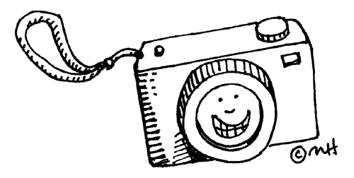 Smiling camera clipart.