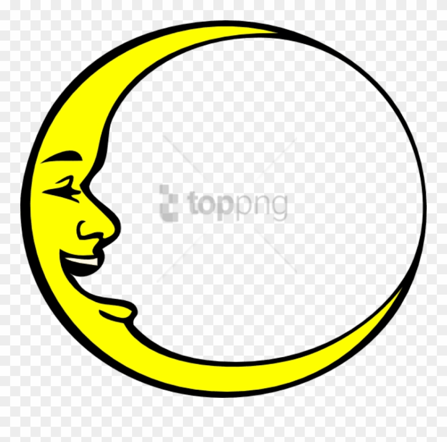 Free Png Smiling Crescent Moon Png Image With Transparent
