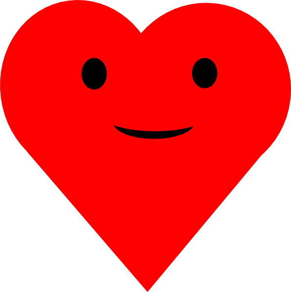 Red heart smile.