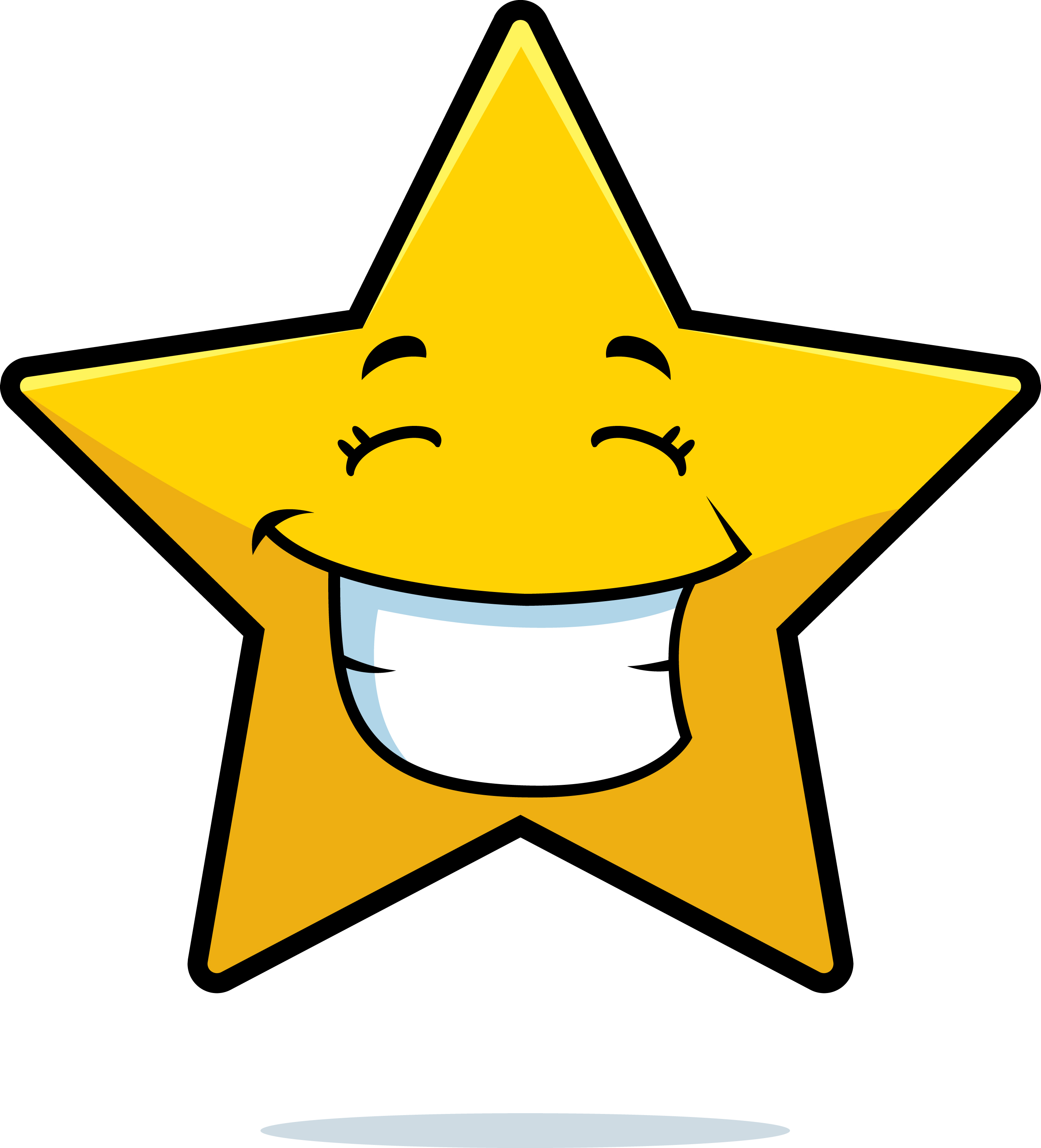 Smiling star clip.