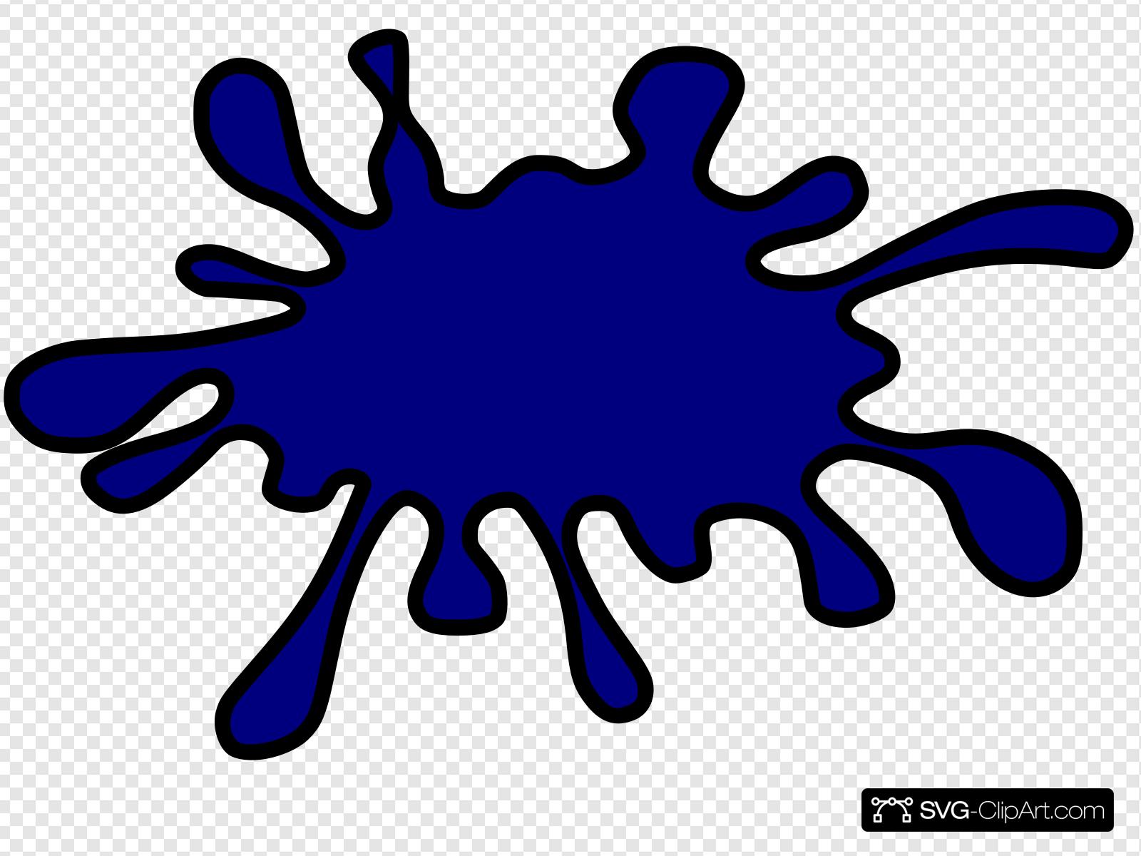 Blue Outline Splat Clip art, Icon and SVG