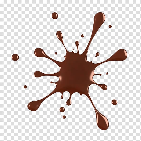 Brown paint splat, Hot chocolate Chocolate bar White