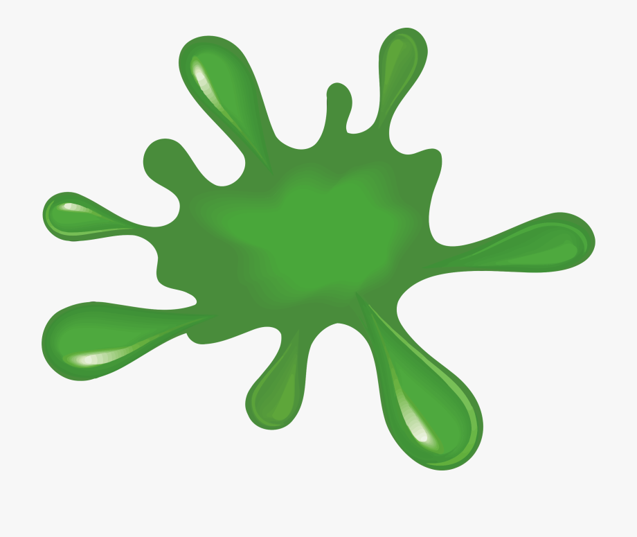 Green paint splat.