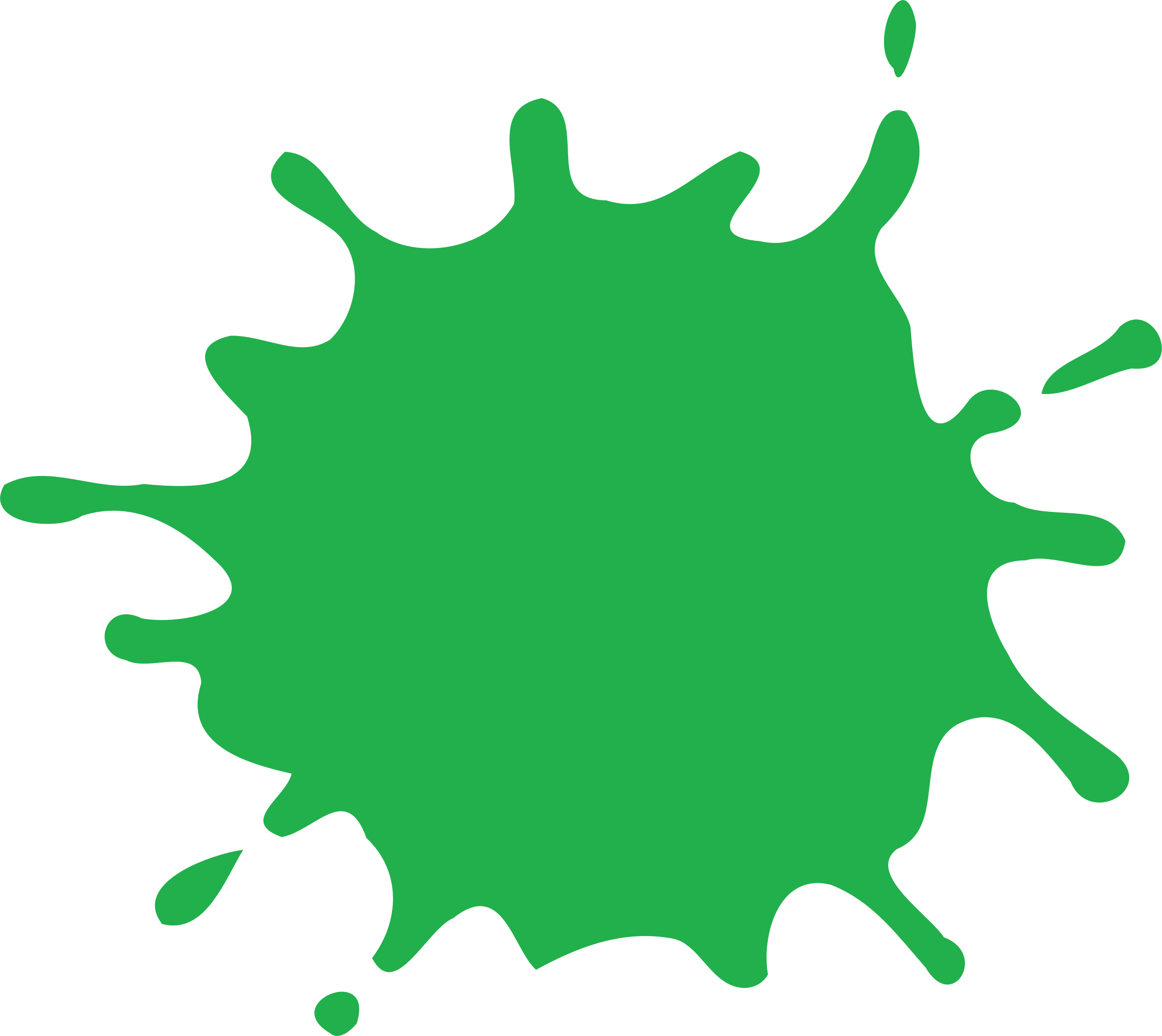Green splat vector.