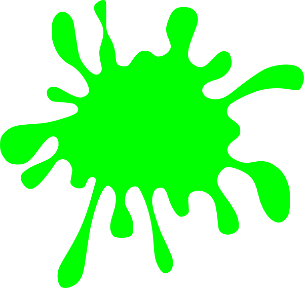 Green Splat Paint Clip Art at Clker