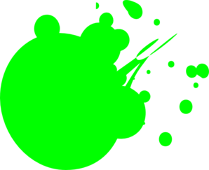 Neon Green Dot Splat Clip Art at Clker
