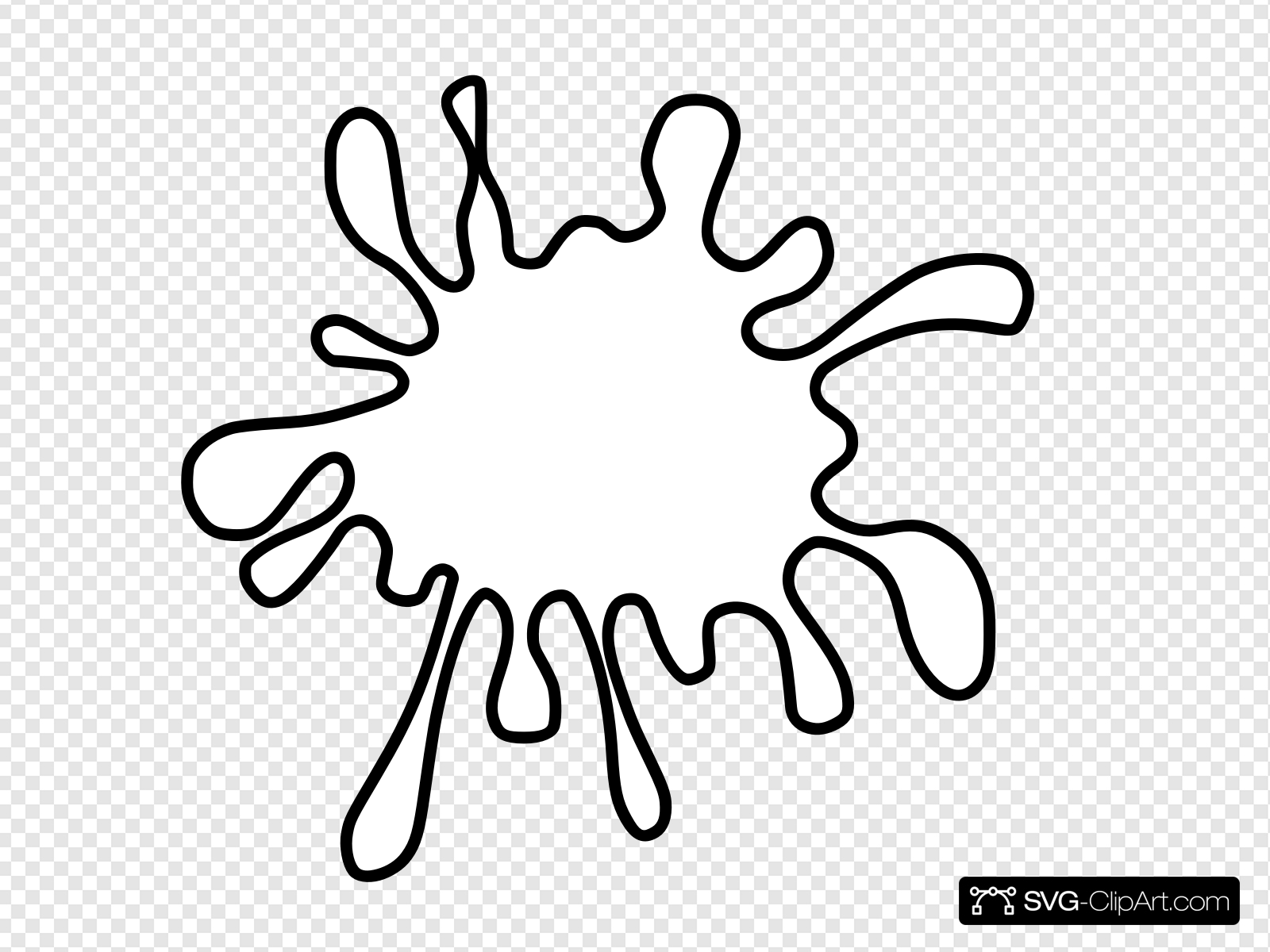 Splat Outline Clip art, Icon and SVG