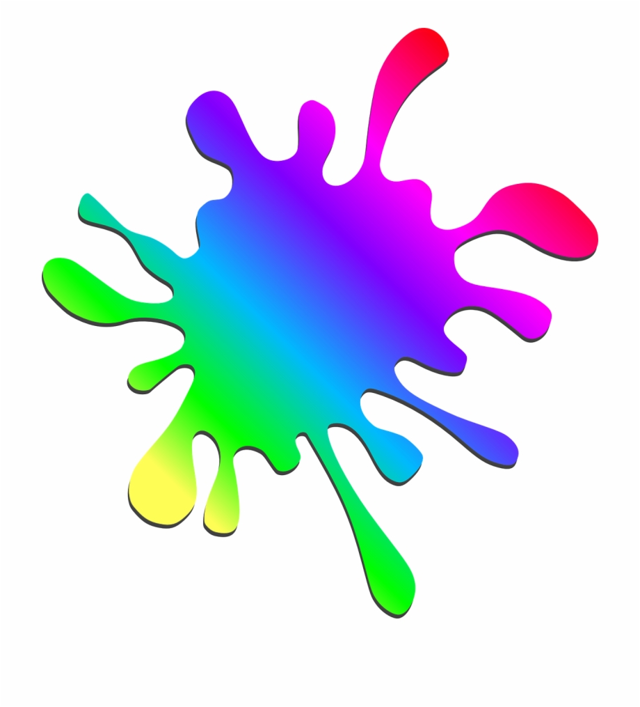 Paint Splatter Rainbow Colors Png Image