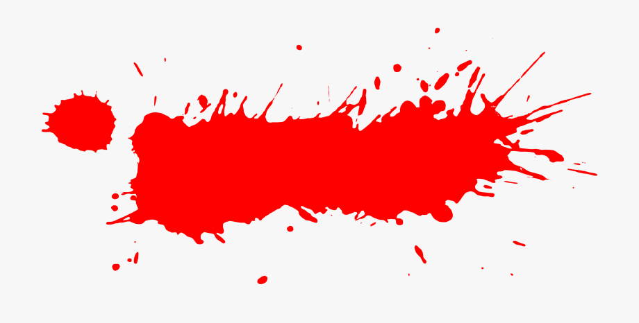 Red paint splat.