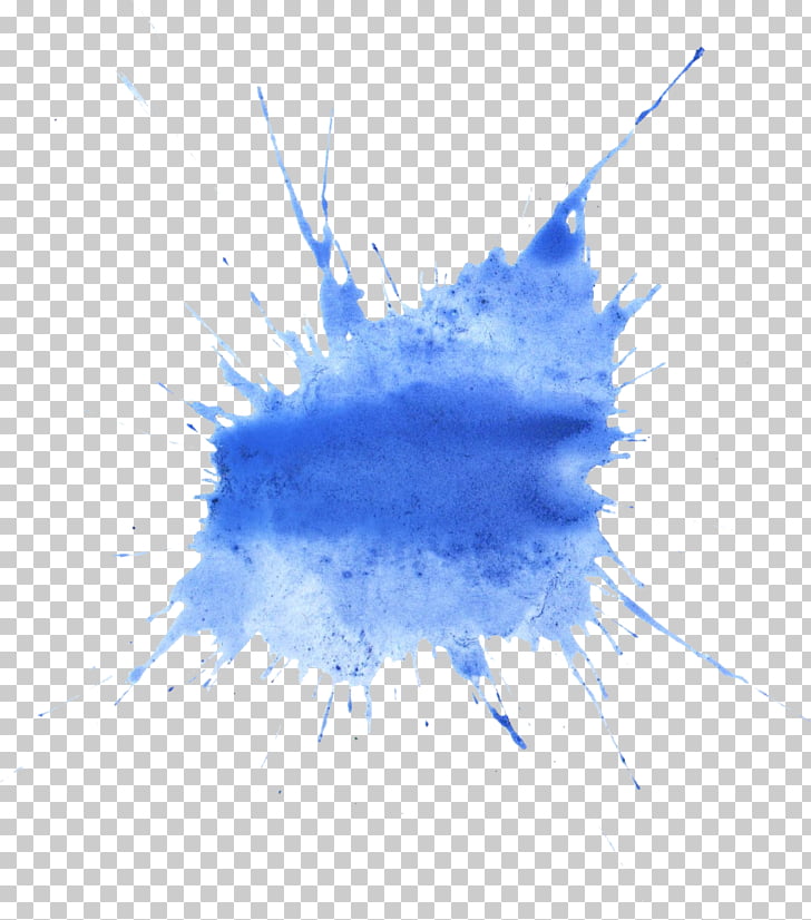 Transparent watercolor blue.
