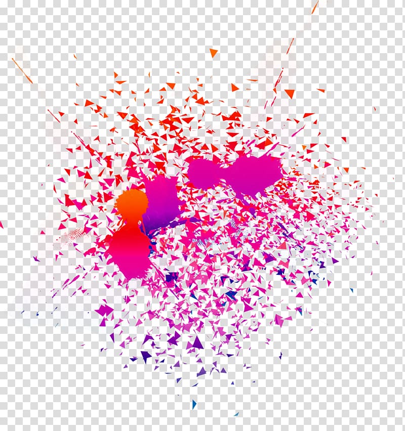 Purple and red paint splat illustration, Watercolor painting