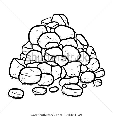 Stone clipart black and white