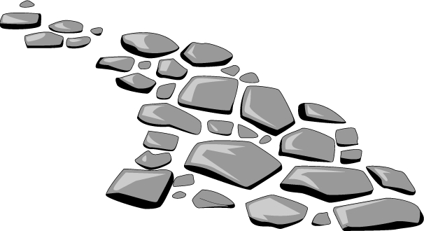 Stepping stone clipart