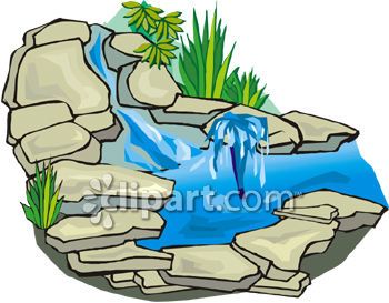 Stone waterfall for.